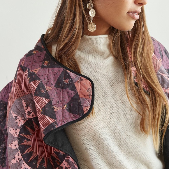 NWOT Free People Camille Quilted Patchwork Boho Jacket Z165-12 - Picture 3 of 4